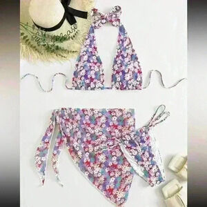 Floral swim suit  set 🌸💕🌼